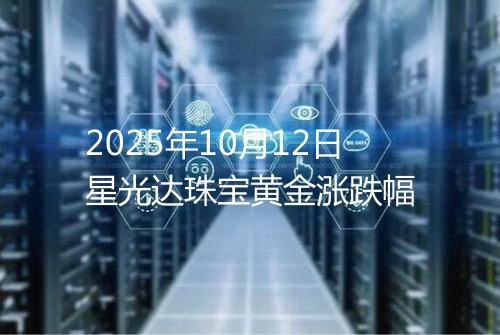 2025年10月12日星光达珠宝黄金涨跌幅