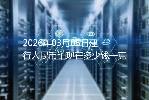 2026年03月05日建行人民币铂现在多少钱一克