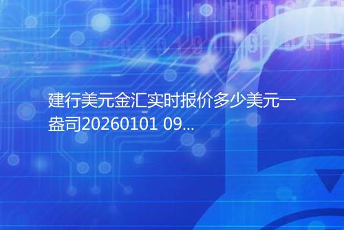 建行美元金汇实时报价多少美元一盎司20260101 0928