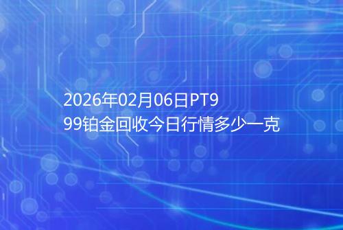 2026年02月06日PT999铂金回收今日行情多少一克