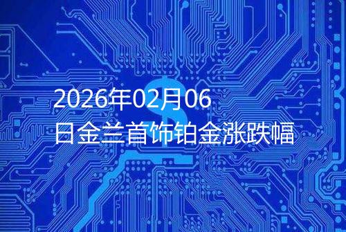 2026年02月06日金兰首饰铂金涨跌幅