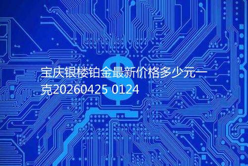 宝庆银楼铂金最新价格多少元一克20260425 0124