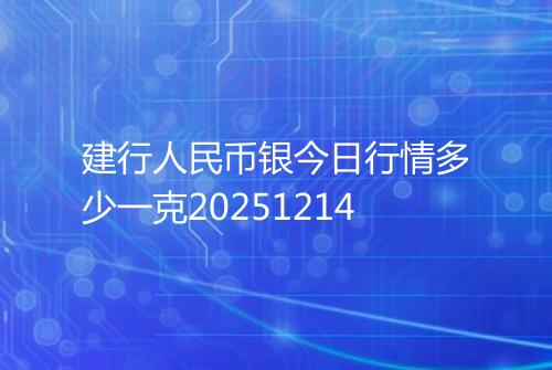 建行人民币银今日行情多少一克20251214