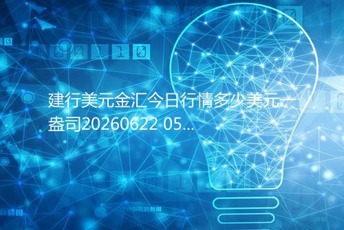 建行美元金汇今日行情多少美元一盎司20260622 0541