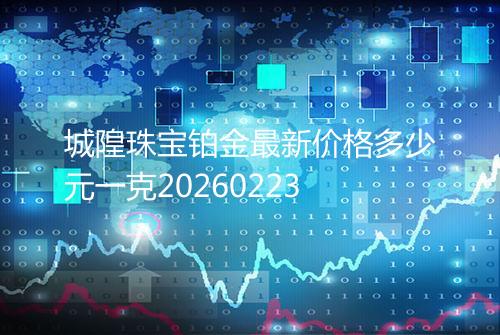 城隍珠宝铂金最新价格多少元一克20260223