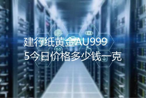 建行纸黄金AU9995今日价格多少钱一克