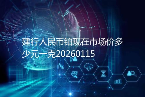 建行人民币铂现在市场价多少元一克20260115