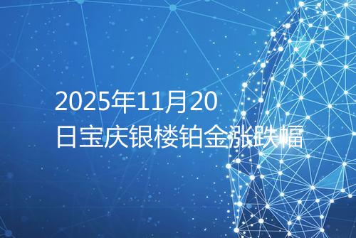 2025年11月20日宝庆银楼铂金涨跌幅