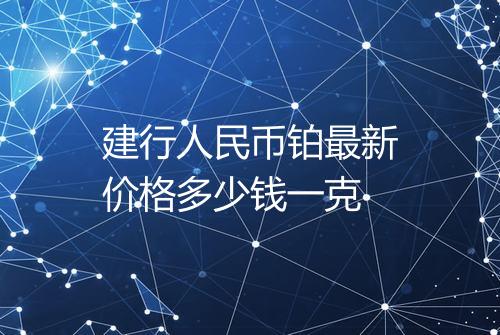 建行人民币铂最新价格多少钱一克