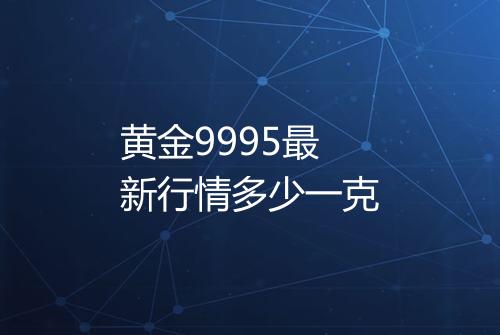 黄金9995最新行情多少一克