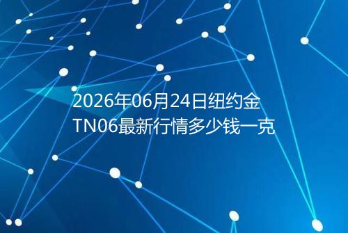 2026年06月24日纽约金TN06最新行情多少钱一克