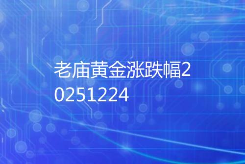 老庙黄金涨跌幅20251224