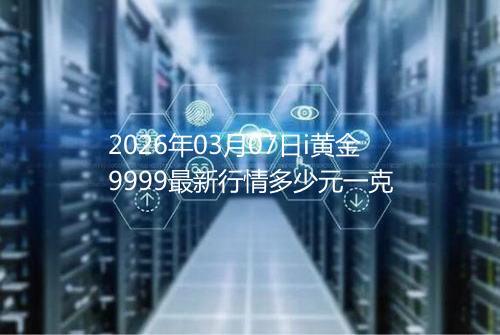 2026年03月07日i黄金9999最新行情多少元一克