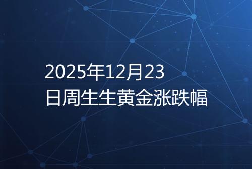 2025年12月23日周生生黄金涨跌幅
