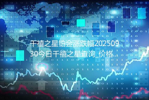 千禧之星铂金涨跌幅20250930今日千禧之星查询_价格一览表2025年09月30日 0604