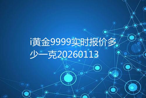 i黄金9999实时报价多少一克20260113