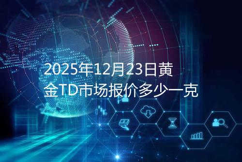 2025年12月23日黄金TD市场报价多少一克