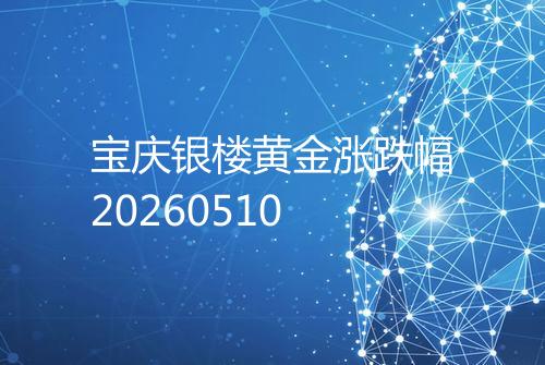 宝庆银楼黄金涨跌幅20260510