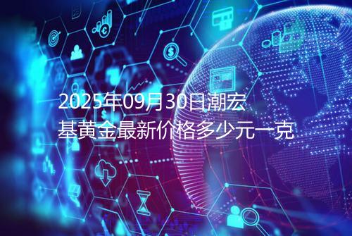2025年09月30日潮宏基黄金最新价格多少元一克