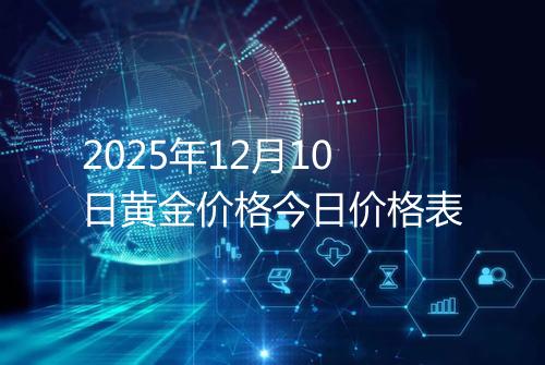 2025年12月10日黄金价格今日价格表