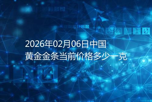 2026年02月06日中国黄金金条当前价格多少一克
