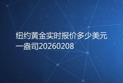 纽约黄金实时报价多少美元一盎司20260208