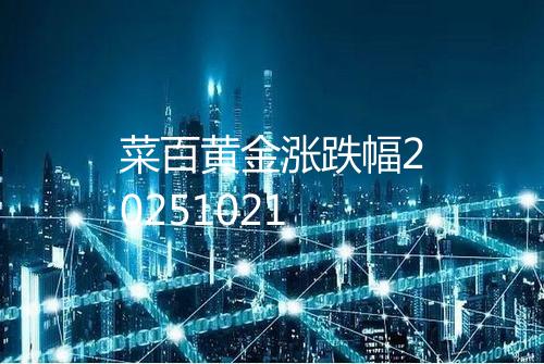 菜百黄金涨跌幅20251021