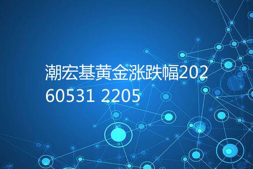 潮宏基黄金涨跌幅20260531 2205