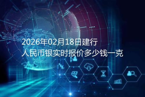 2026年02月18日建行人民币银实时报价多少钱一克