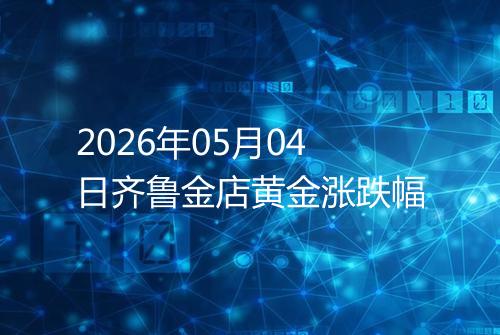 2026年05月04日齐鲁金店黄金涨跌幅