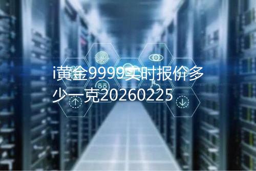 i黄金9999实时报价多少一克20260225