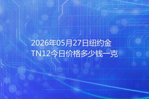 2026年05月27日纽约金TN12今日价格多少钱一克