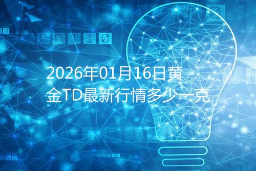 2026年01月16日黄金TD最新行情多少一克