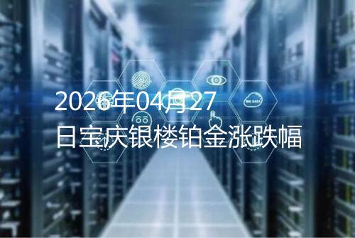 2026年04月27日宝庆银楼铂金涨跌幅