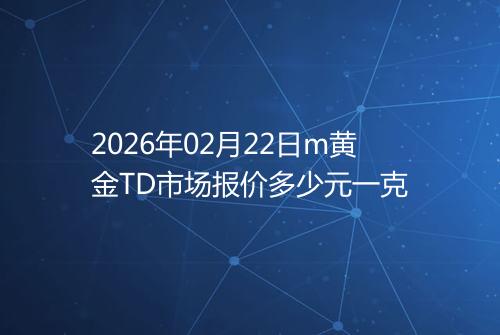 2026年02月22日m黄金TD市场报价多少元一克