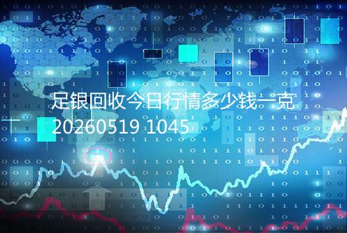 足银回收今日行情多少钱一克20260519 1045