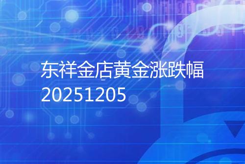 东祥金店黄金涨跌幅20251205