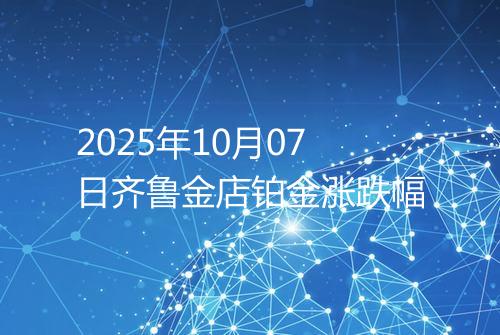2025年10月07日齐鲁金店铂金涨跌幅