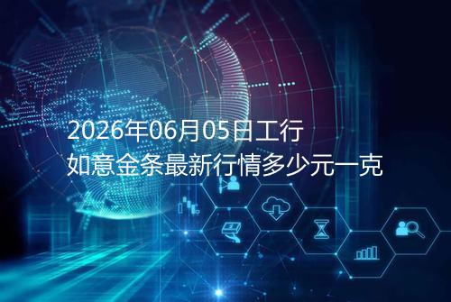 2026年06月05日工行如意金条最新行情多少元一克