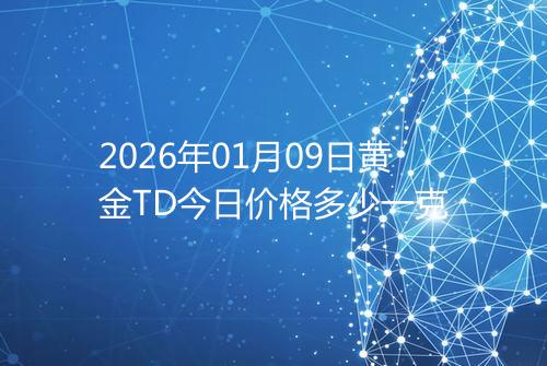 2026年01月09日黄金TD今日价格多少一克