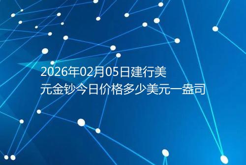 2026年02月05日建行美元金钞今日价格多少美元一盎司
