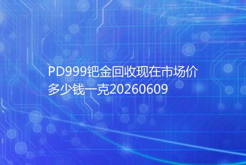 PD999钯金回收现在市场价多少钱一克20260609