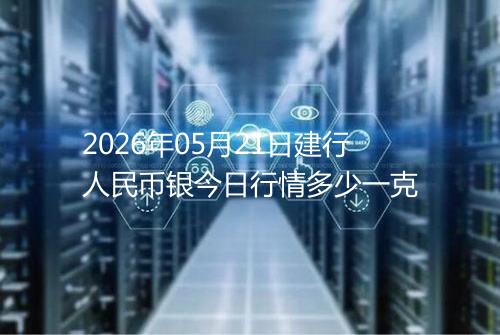 2026年05月21日建行人民币银今日行情多少一克