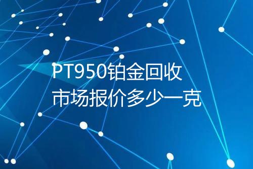 PT950铂金回收市场报价多少一克