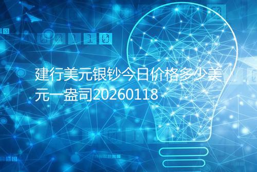 建行美元银钞今日价格多少美元一盎司20260118