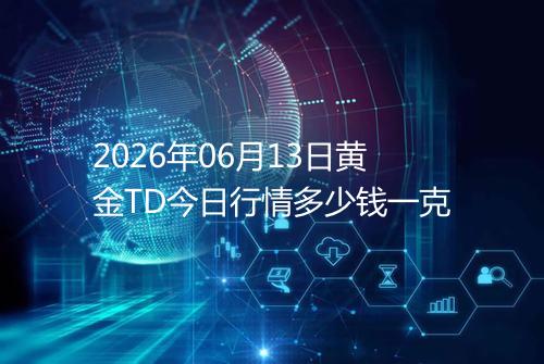2026年06月13日黄金TD今日行情多少钱一克