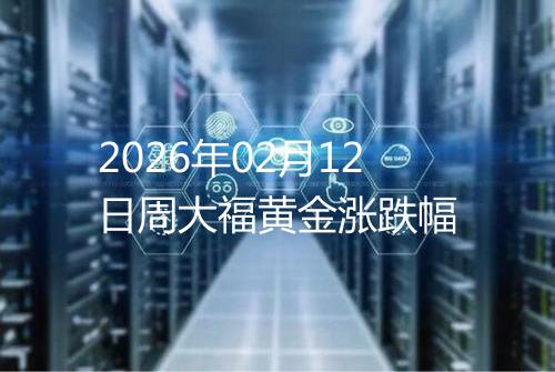 2026年02月12日周大福黄金涨跌幅