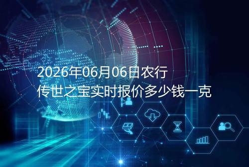 2026年06月06日农行传世之宝实时报价多少钱一克