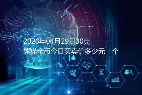 2026年04月29日30克熊猫金币今日买卖价多少元一个