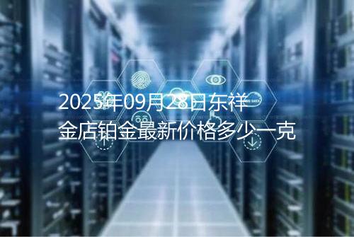 2025年09月28日东祥金店铂金最新价格多少一克